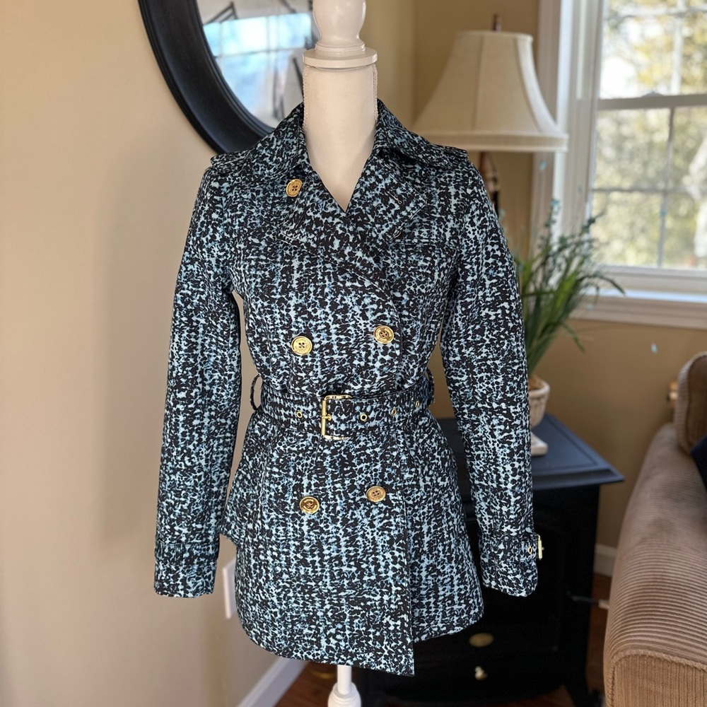 Blue Printed Michael Kors Raincoat